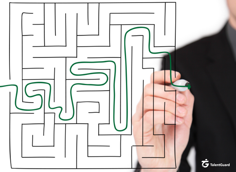 Career Pathing Person completing a maze very easily
