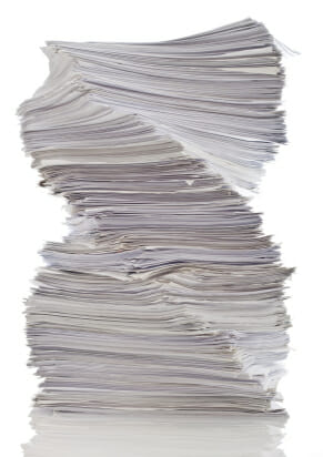 Stack of Paper in a spiral